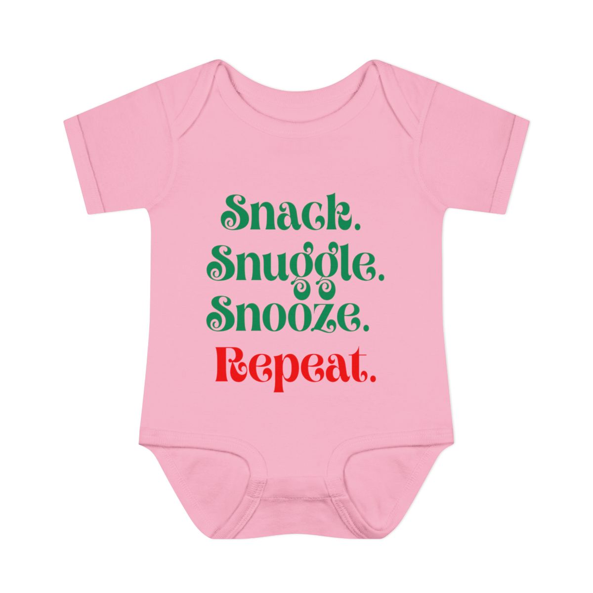 Snack. Snuggle. Snooze. Repeat. Baby Bodysuit – Funny Infant Outfit