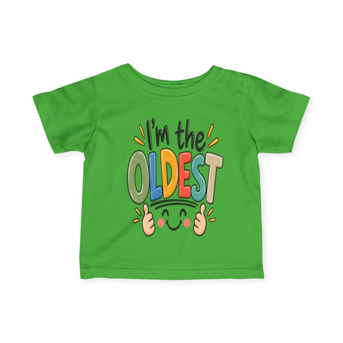 I’m the Oldest Baby & Toddler T-Shirt | Funny Firstborn Sibling Shirt 6M–24M