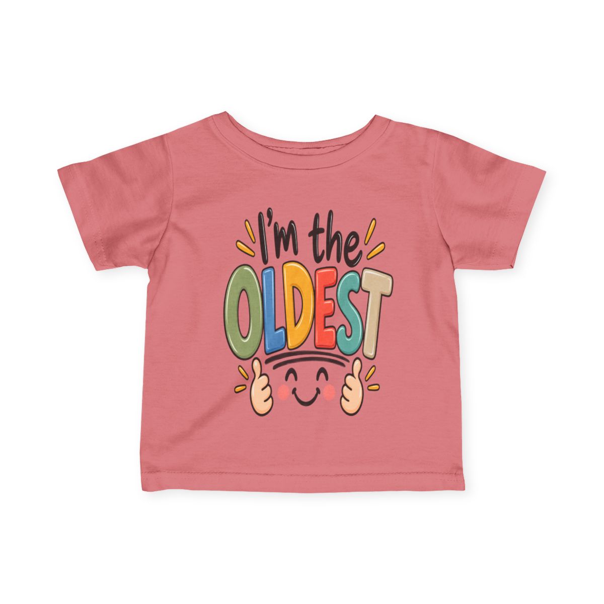 I’m the Oldest Baby & Toddler T-Shirt | Funny Firstborn Sibling Shirt 6M–24M