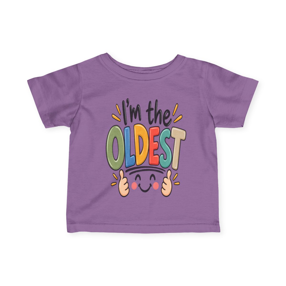 I’m the Oldest Baby & Toddler T-Shirt | Funny Firstborn Sibling Shirt 6M–24M