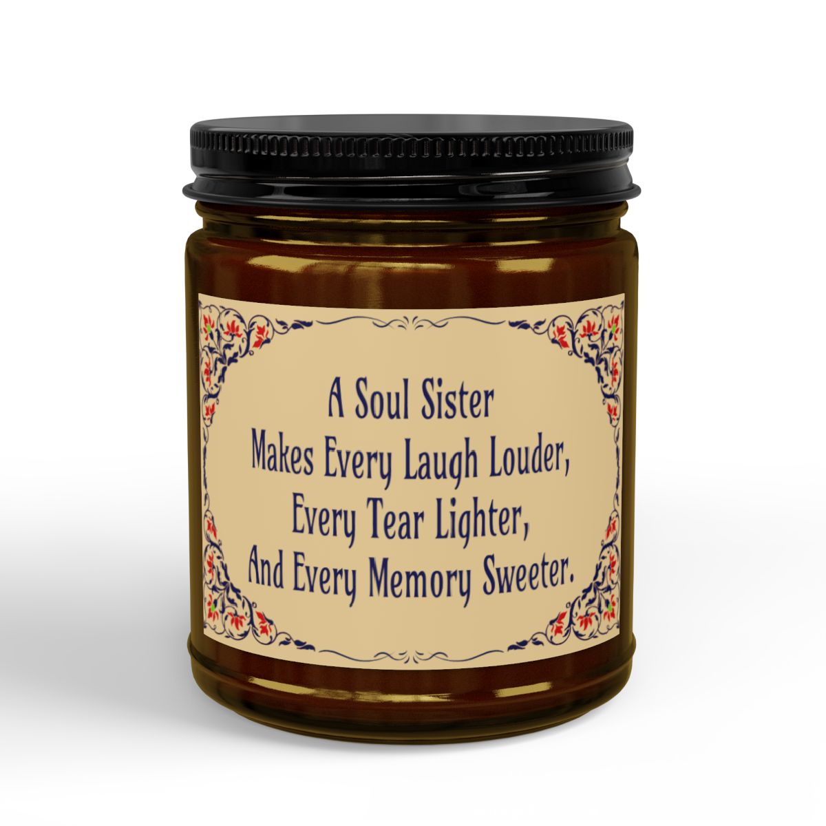 Heartfelt Soul Sister Candle | Inspirational Best Friend Gift | Perfect for National Sisters Day