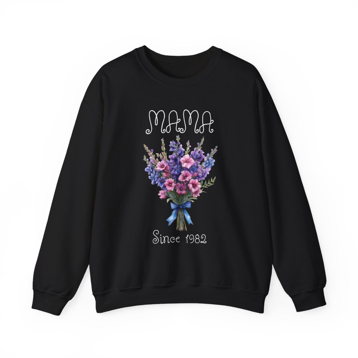 Personalized Mama Since Year Sweatshirt – Custom Birth Flower Mom Gift, Cozy Mother’s Day Pullover