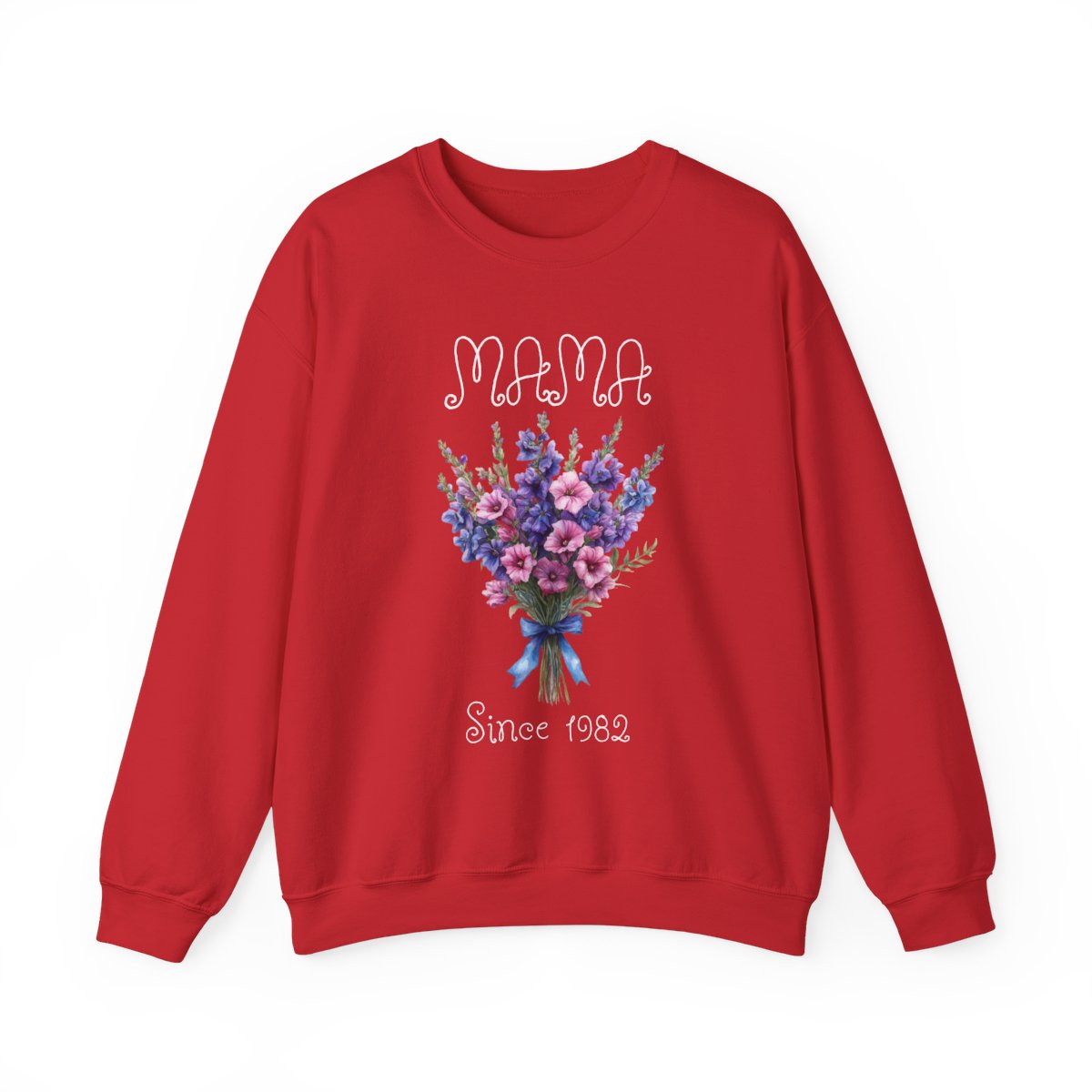 Personalized Mama Since Year Sweatshirt – Custom Birth Flower Mom Gift, Cozy Mother’s Day Pullover