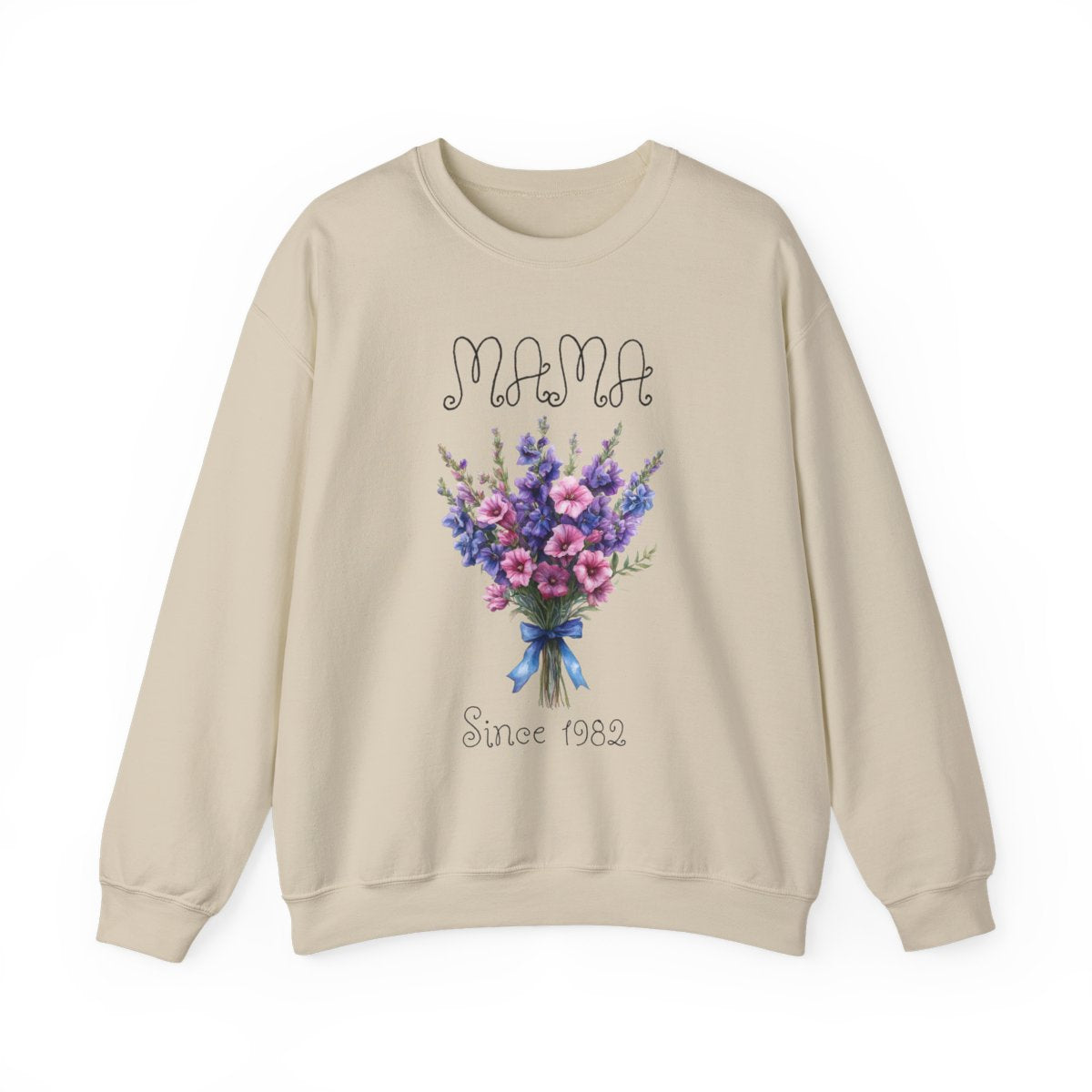Personalized Birth Flower Sweatshirt for Mom –  Name & “Since Year” Mother’s Day Gift