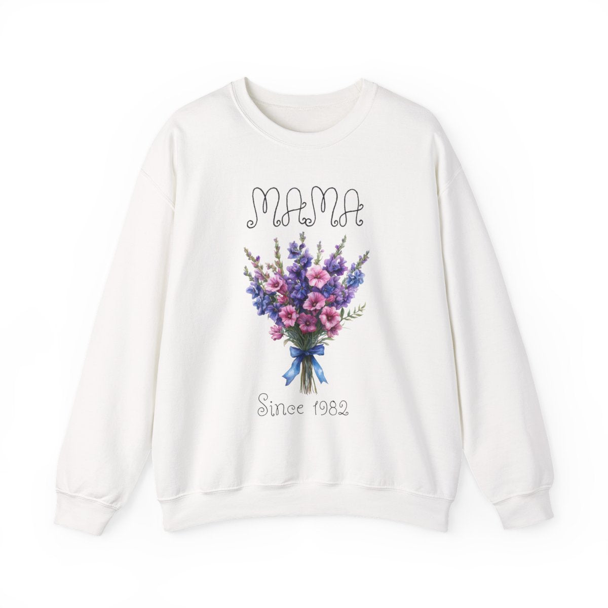 Personalized Birth Flower Sweatshirt for Mom –  Name & “Since Year” Mother’s Day Gift