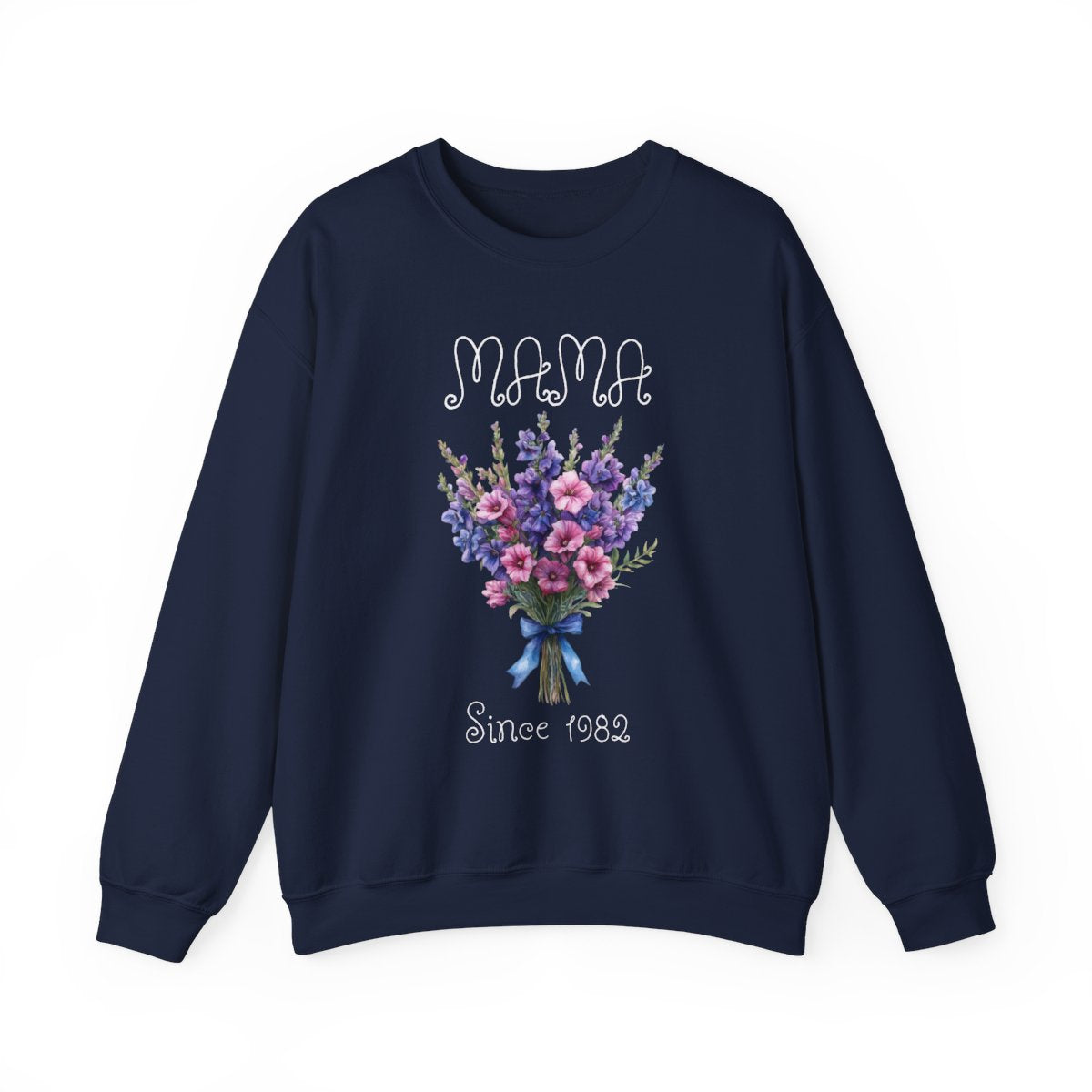 Personalized Mama Since Year Sweatshirt – Custom Birth Flower Mom Gift, Cozy Mother’s Day Pullover