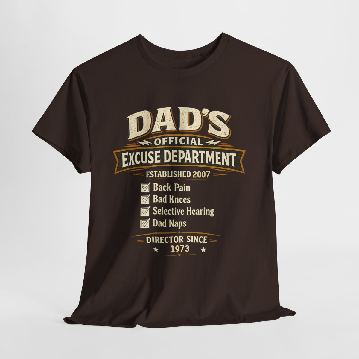 Dad's Official Excuse Department Personalized T-Shirt