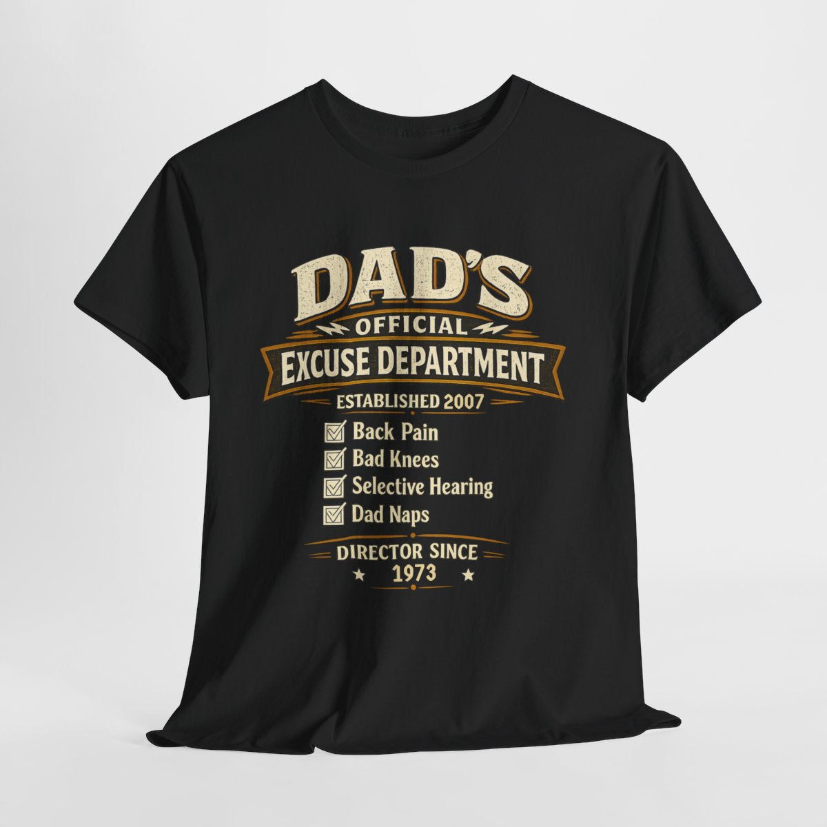 Dad's Official Excuse Department Personalized T-Shirt