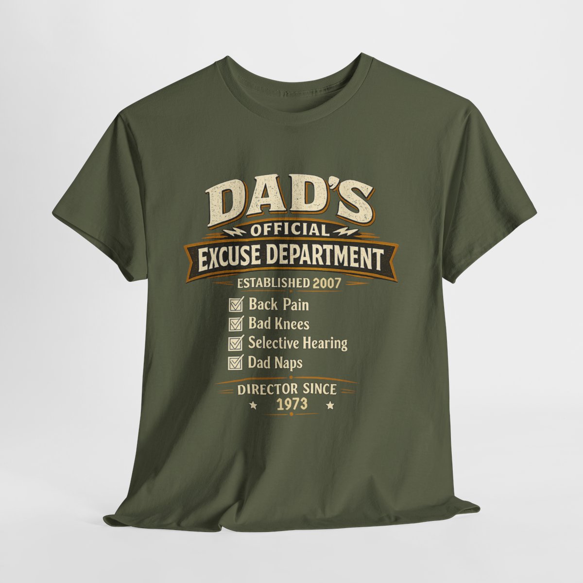 Dad's Official Excuse Department Personalized T-Shirt