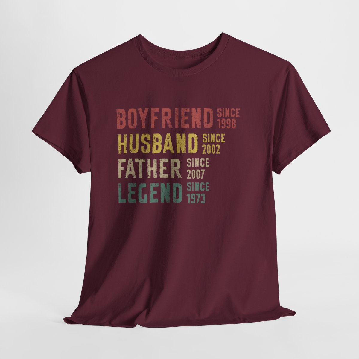 Personalized Legend T-Shirt for Dad, Husband & Grandpa - Custom Year Father's Day Gift