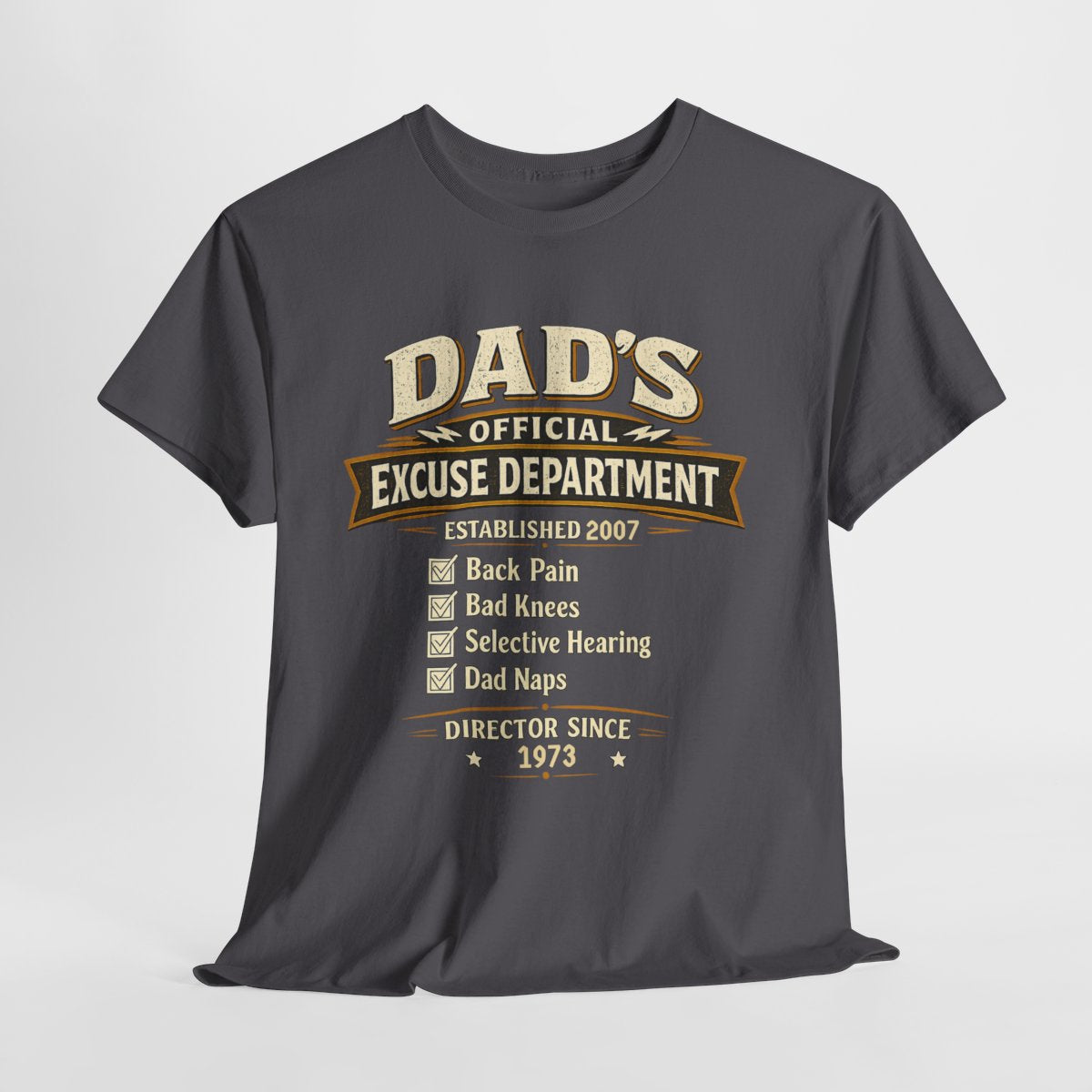 Dad's Official Excuse Department Personalized T-Shirt
