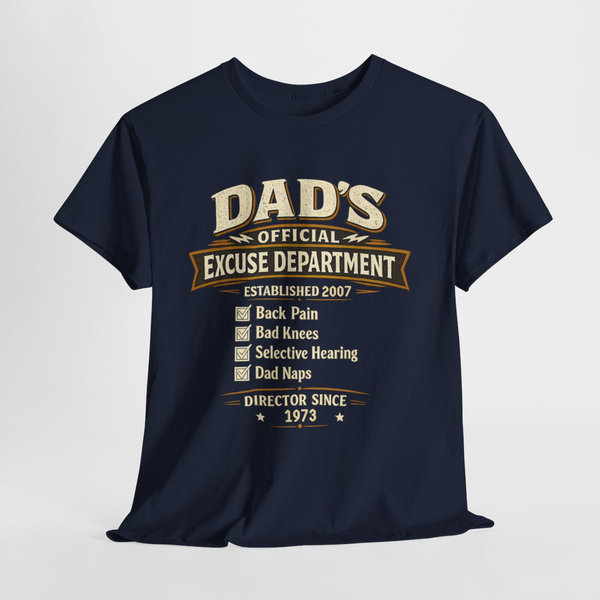Dad's Official Excuse Department Personalized T-Shirt