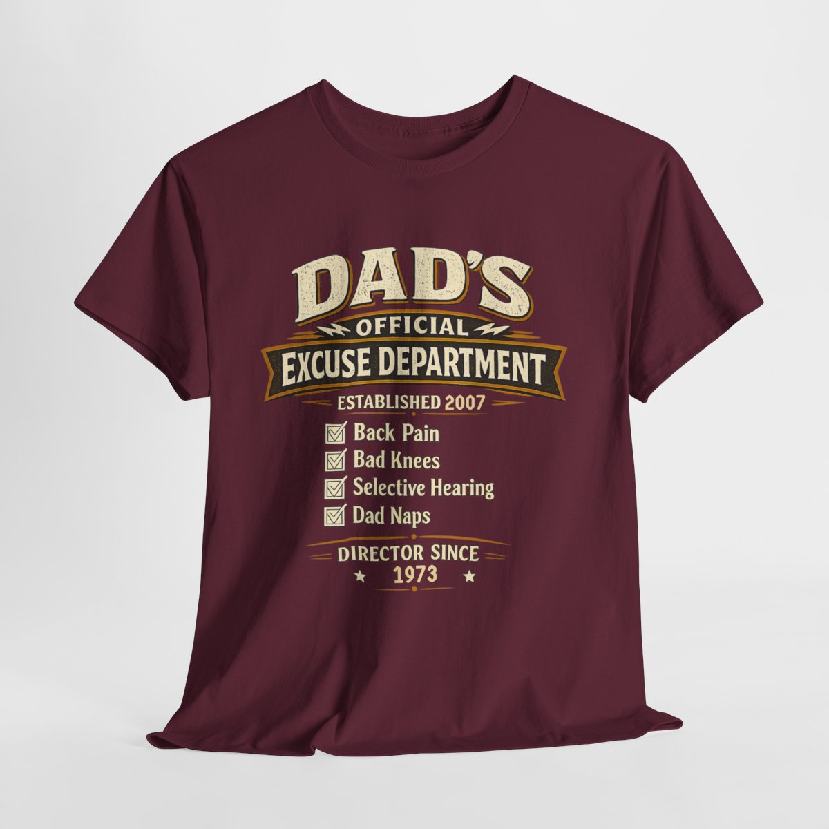 Dad's Official Excuse Department Personalized T-Shirt