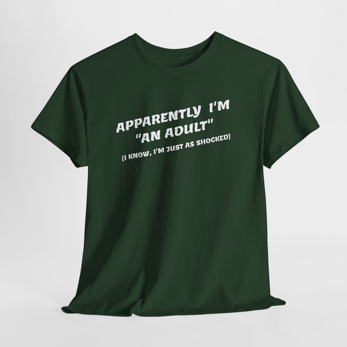 002bdf - Apparently I'm An Adult - Unisex Heavy Cotton Tee